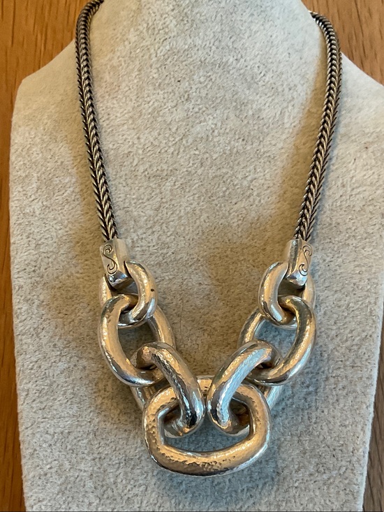 Brighton Jewelry - Brighton Mercer Chunky Chain Silver Link Necklace